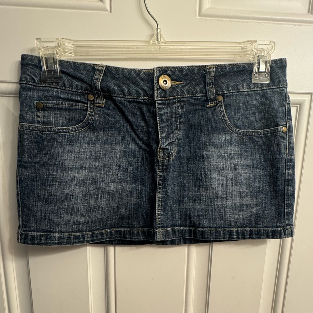 Denim mini skirt